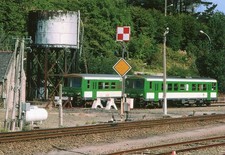 Carte Train Autorails X 2139 et 2142 au Dépôt de LANNION en 1990