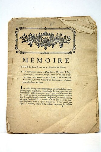 Cazeaux mémoire pour sieur - mémoire,