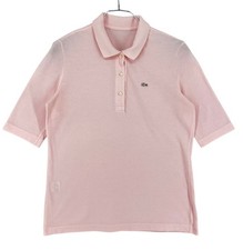 LACOSTE Femme Polo Rose Décontracté T-Shirt Taille 6 - L