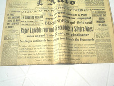 l'auto 20/07/1937 TOUR DE FRANCE  BERRENDERO , LAPEBIE  cyclisme ciclismo