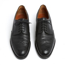 Aubercy Derby Sur Mesure EU38.5 Black Leather Bespoke Shoes Derbies UK5.5 US8