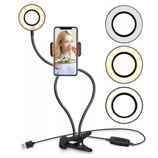 Anneau LED Portable Lumière et Support Cellule Réglable Parfait pour Création