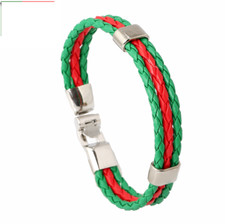  Bracelet couleurs ALGER mouloudia  en cuir tressé nouveau fermoir