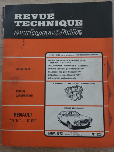 Rta revue technique - revue, automobile