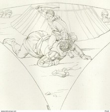 Michel Ange David vainqueur de Goliath Plafond de la Chapelle Sixtine Vatican R