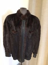 Superbe blouson vison d elevage et cuir 40/42 en tres bon etat