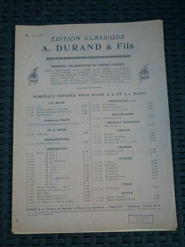 Morceaux séparés pour piano