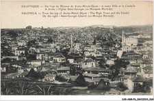 CAR-ABMP6-0504-TURQUIE - SALONIQUE - Du haut du Minaret et Atcha-Mitchi-Djami