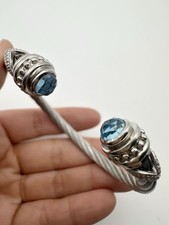 925 Sterling Silver Steel Blue