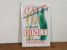 Publicité Champagne BINET - Glacoïde - PLV Carton publicité ancienne