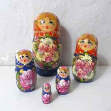 poupées russes vintage Folk Art Matriochka complet TBE