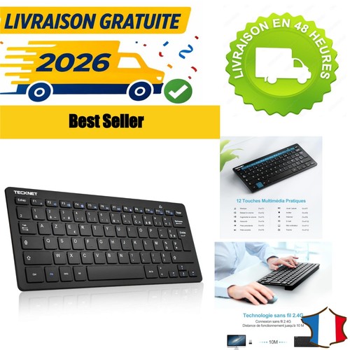 Clavier sans fil tecknet mini - sans,