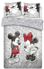 Mickey et Minnie - Parure de Lit Double Enfant Disney Love - Housse de Couette 2