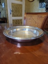 Ancien Plat Métal Argenté Et Cuivre Et Argent Pur Estampillé Paris Bi Metal Sgdg