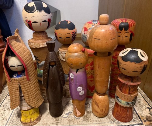Traditional kokeshi doll set - traditional,
