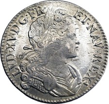 France Louis XV Écu de France-Navarre 1718 Lyon
