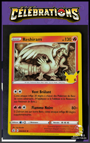 Carte pokémon reshiram - pokémon,