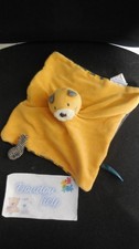 doudou plat chat gris jaune