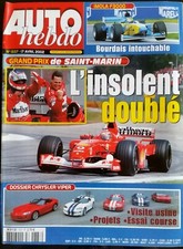 AUTO HEBDO 1337 du 17/04/2002; GP de Saint-Marin/ Imola F3000/ Chrysler Viper