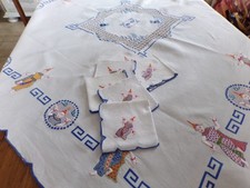 Nappe à Thé ancienne & ses 6