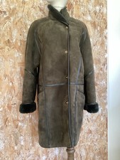 Manteau peau lainée vert - manteau,