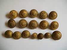 LOT 17 BOUTON ANCIEN ECOLES NATIONALES-FRANCE-21-22-14-19 mm-compas équerre