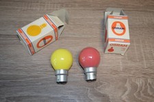 2 Ampoules B22 de couleur Rouge et Jaune 220 v 15 w guirlande guinguette