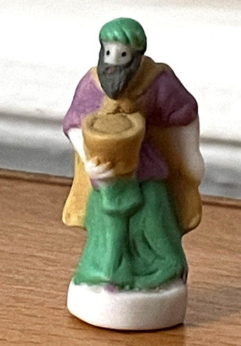 Fève mat santon crèche bible - mat,