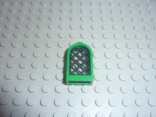 Lego green rounded window - rounded,