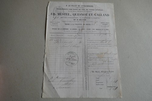 1855 facture roulage lettre - 1855,