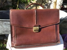 Superbe CARTABLE CUIR LANCHAS PARIS - sac - vintage TBEG   bag /