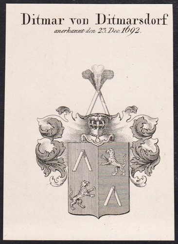 Ditmar ditmarsdorf blason - ditmar,