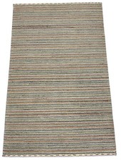 Tapis 100% Laine Beige Marron Bleu Loom Lori Tissé À La Main 120x180 Cm S47