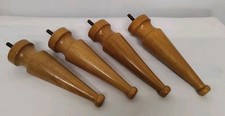 Lot De 4 Anciens Pieds De Lit En Bois Vintage  ( Réf : CH19 )