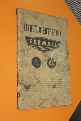Livret entretien - (229a), d'entretien