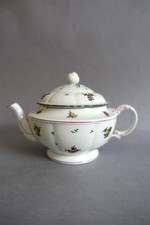 Théière en faïence de Sarreguemines U&C modèle fleurettes pompadour