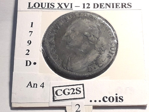 Louis xvi deniers 1792 - louis,