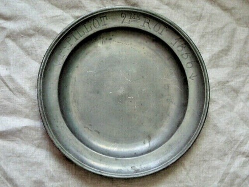 Plat ancien etain oudart - ancien, en
