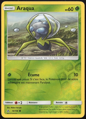 Carte pokémon araqua 156 - carte,