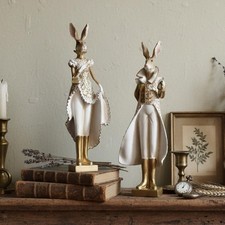 Figurine de lapin en résine