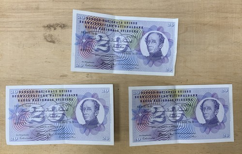Lot trois billets suisses - billets,