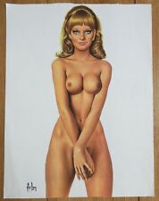 MAGNIFIQUE LITHOGRAPHIE ANCIENNE : PIN UP ASLAN - NU SIXTIES (5)
