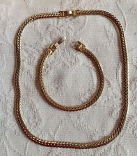Parure métal doré collier