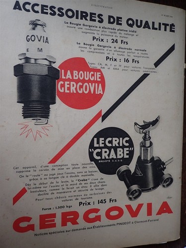 Bougie cric crabe gergovia - et,