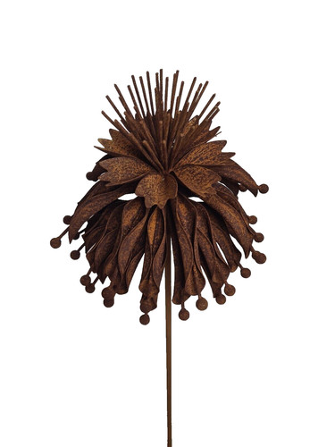 Fleur fer forgé sur tige - fer,
