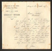 BAUGY (18) FABRIQUE de CHAUSSURES ,SABOTS & GALOCHES "GIBEREAU & MINARD" en 1917