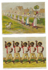 3 anciens chromos fin XIXe  h