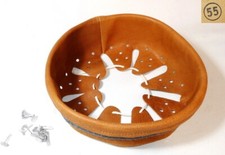 Intérieur cuir couleur tabac et rivet casque allemand M35, 40, 42 WWII repro t55