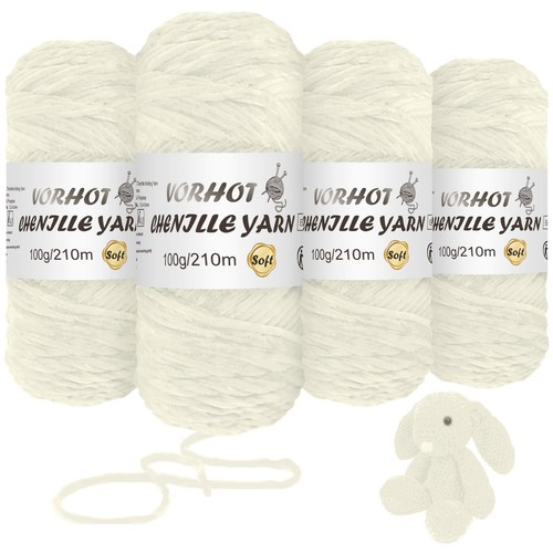 Laine chenille lot de 4 - laine,