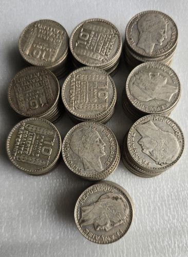 Lot 100 pieces francs - de, 10